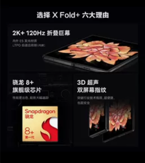 vivo x fold+ 华夏红，256折...