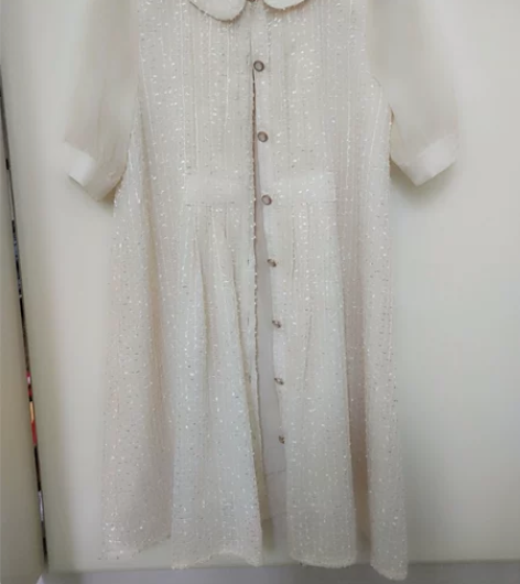 2019夏新款甜美高腰法式复古小香风超仙裙...