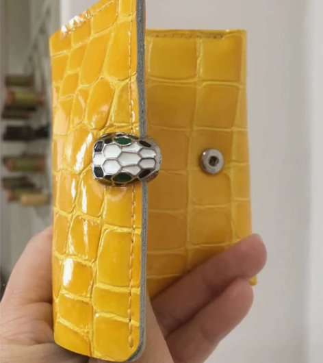 女士真皮钥匙包黄色钱包全新特价 清仓最后几...