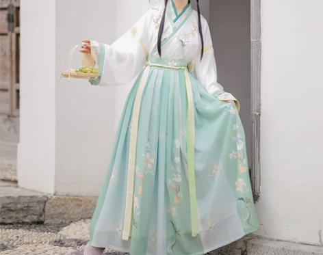 南庭苑原创【四时春】魏晋制三件套汉服女古风...