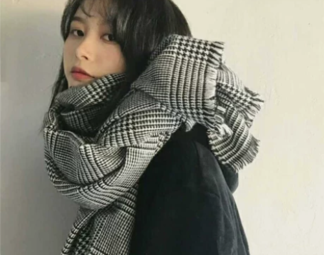 zara双面经典薄款格子百搭流苏披肩围巾男...