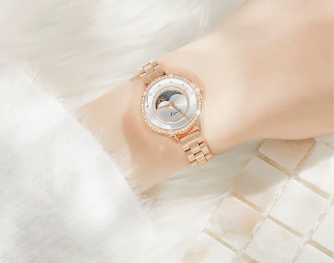 kimio金米欧新款日月星辰手表女小众轻奢...