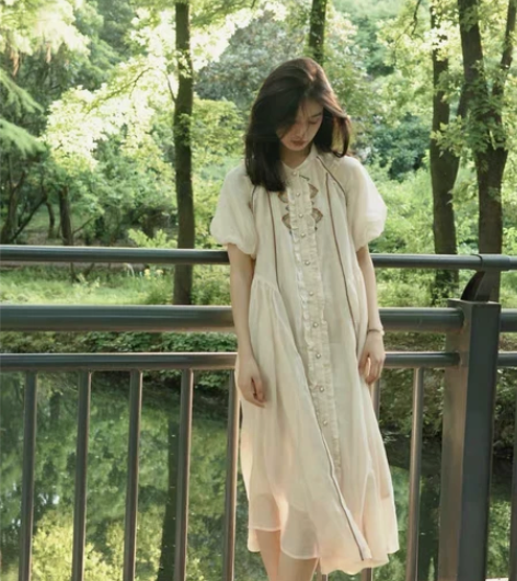 夏季复古风裙子，民族风裙子，森林系裙子 旅...