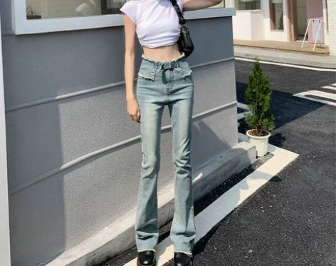 牛仔裤女春夏高腰显瘦2022 码 买小了 ...