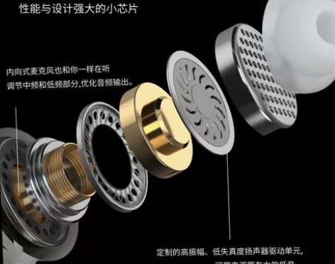 蓝悦有线耳机入耳式重低音带麦调音适用于小米...