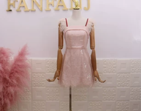 吊带裙子女2019新款夏法国小众很仙的派对...