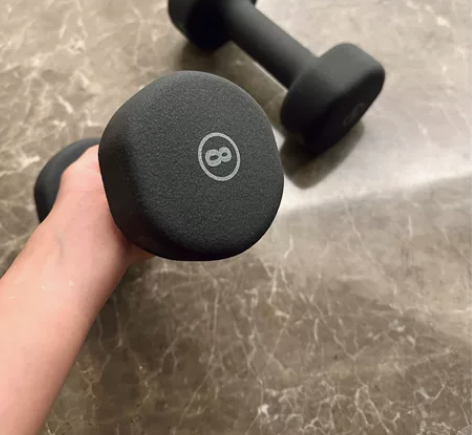 PROIRON 浸塑哑铃 磅制磨砂哑铃一对...