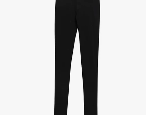 黑色加绒打底裤女秋冬高腰紧身小脚铅笔裤子港...