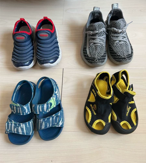 男童闲置春季夏季运动鞋，阿迪，小黄鸭，适合...