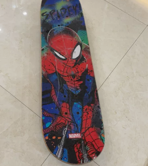 正品迪士尼儿童四轮滑板-蜘蛛侠款 高弹PU...