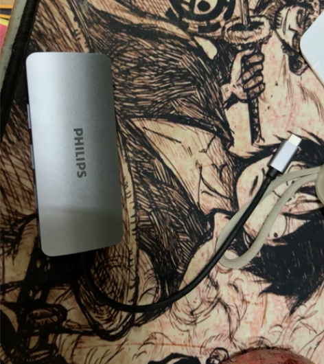 自用飞利浦电脑拓展坞，转接器，四合一带网口...