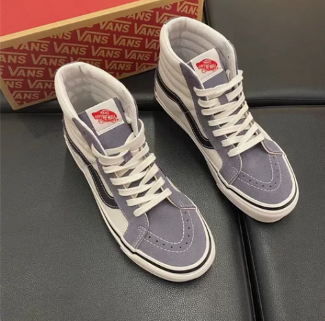 Vans 高帮 拼接白蓝 百搭鞋款 全新保...