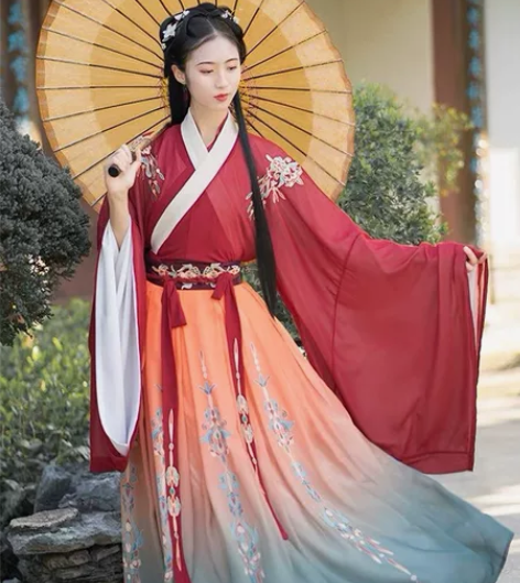 珍缕正品原创千禧情汉服女中国风齐腰白菜整套...