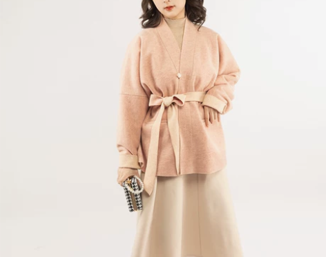 彩云涧飞机袖冬款双面呢加厚汉服 双面