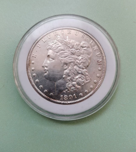 摩根银币1891,稀少的s版,不是常见的o...