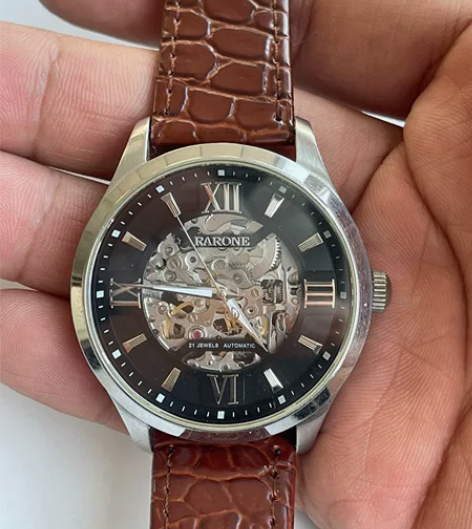 Rarone雷诺手表男镂空机械表全自动手表...