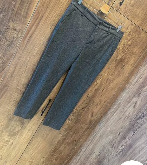 ZARA西装裤小脚裤休闲裤 深灰格子色，9...