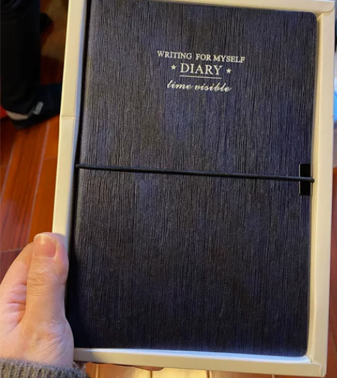 勤得利笔记本 记事本 绑带仿布纹 蓝色 全...