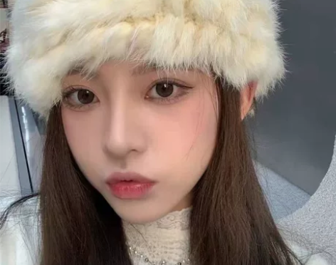 兔毛帽子女冬季韩版显脸小百搭毛绒针织毛线帽...