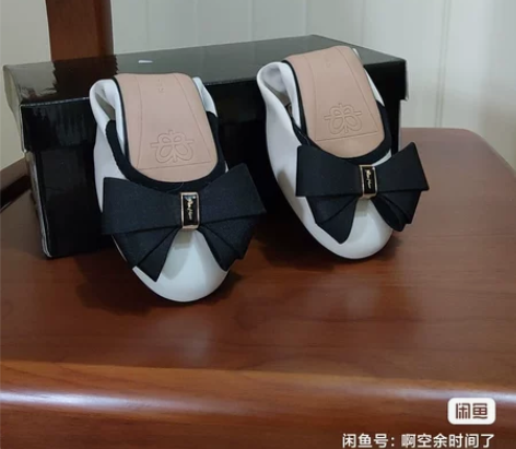 Ree.Moor睿慕经典蝴蝶结平底蛋卷单鞋...