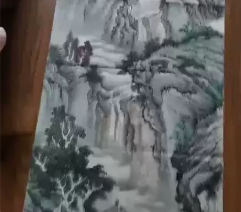 汤长书，青绿山水作品 作者：汤长书（带合影...