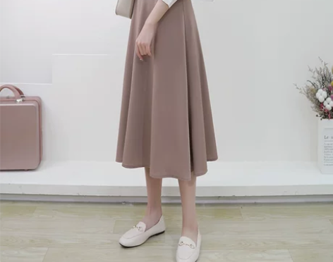 雪纺半身裙女夏季2022新款高腰百褶裙中长...