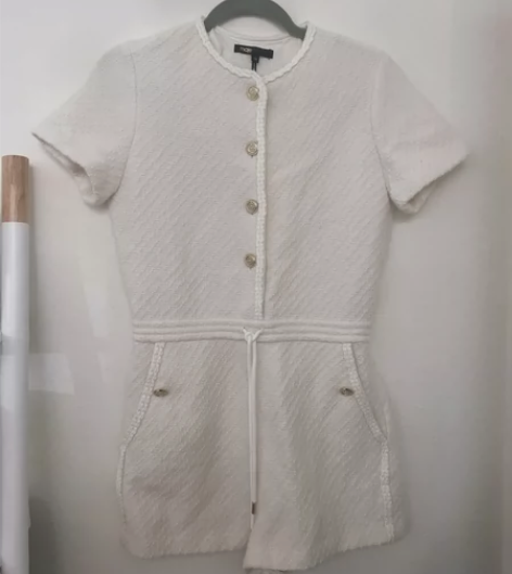 Maje连体裤白色编制正品美国发 感兴趣的...