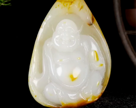 寓意【笑口常开】省级玉雕大师工作室作品和田...