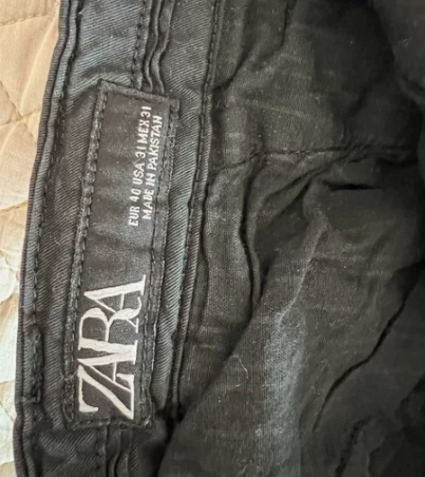 ZARA裤子男，修身小脚口裤，面料有弹性，...