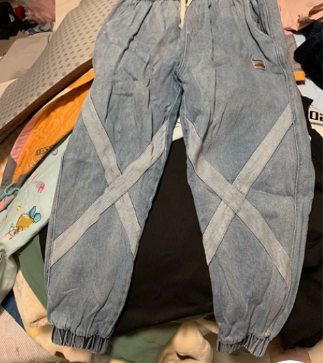 水洗弹力牛仔裤  胖了穿不了了 适合170...