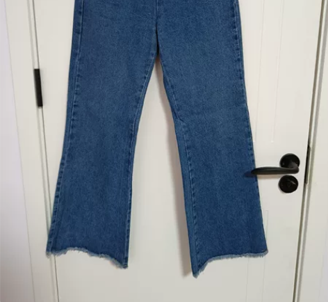 春秋新款韩版高腰阔腿牛仔裤女显瘦宽松阔腿裤...