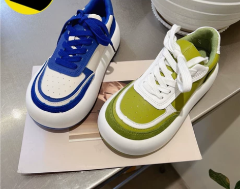 全新面包鞋 女2022新款圆头宽版可爱娃娃...