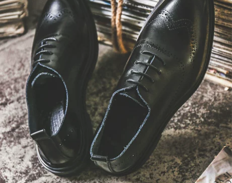 布洛克皮鞋男黑色韩版英伦潮鞋休闲商务正装西...