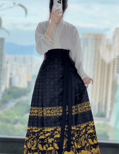 锦绣辞原创汉服女凤舞九天飞机袖齐腰明制缎面...