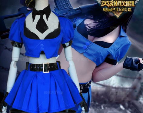 现货 英雄联盟皮城女警凯特cosplay服...