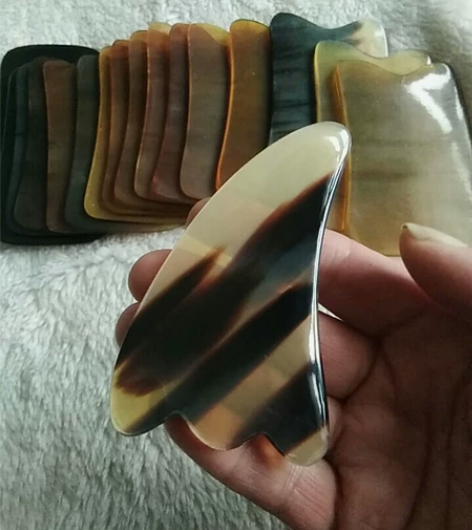 全新牛角刮痧三角板，薄款，无瑕疵，长10 ...