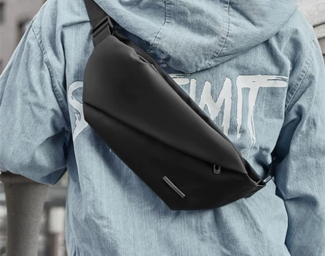 新款斜挎包快拆磁力扣胸包男时尚男士单肩包单...