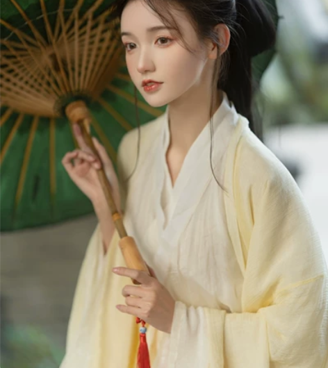 『汉服出租』有香如故 松风辞 淡黄色 魏晋...