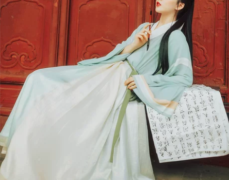 淡竹叶 花朝记原创设计 汉服女装襦裙 晋制...