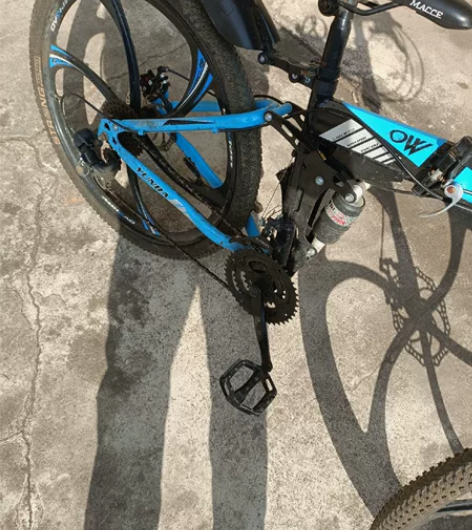 山地折叠自行车成年男女赛车越野变速一体轮双...