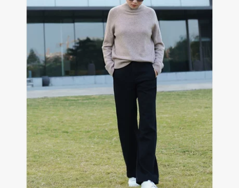 高腰休闲裤 长裤高腰畅点徐ChangDX ...