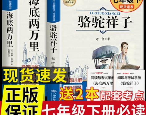 完整版2册海底两万里和骆驼祥子原著正版老舍...