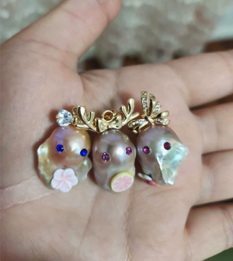 珍珠阿飘吊坠，异形珍珠，2021年流行款 ...