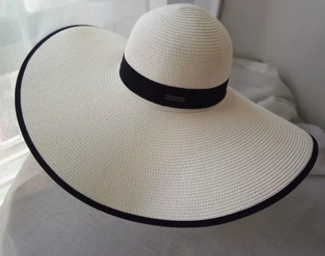 韩国草帽出游度假沙滩帽子女大檐防晒夏海边防...