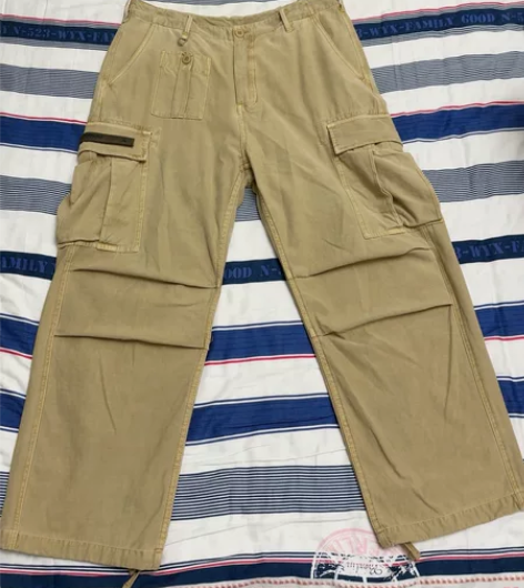 工装卡其裤，M码，裤长98cm左右，腰围如...