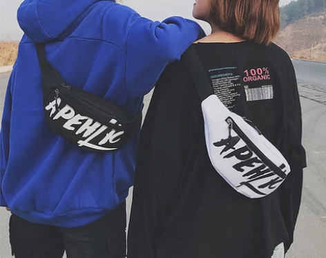 日系胸包男潮牌街头潮流个性斜挎包女百搭in...