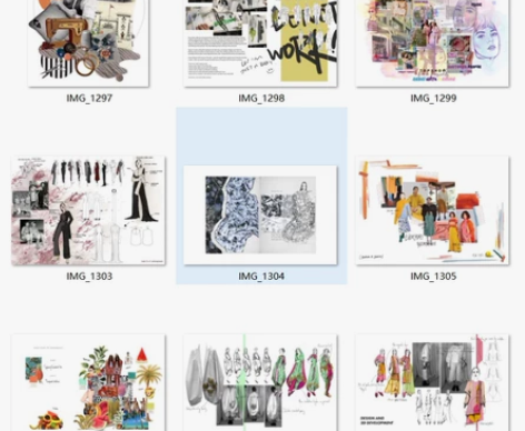 服装设计  服装效果图 服装款式图 面料色...