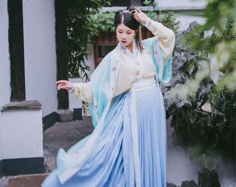 三件套汉服女原创宋制齐腰百褶裙宋褙子莲衣仙...