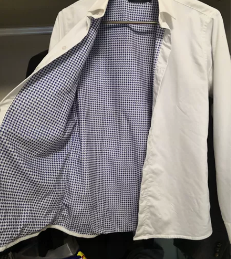 正品杉杉夹棉男式冬季衬衫，38码，适合身高...