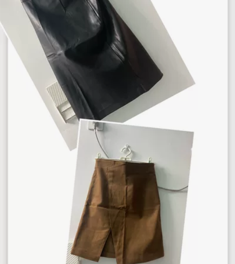 韩国代购的包臀裙2件 均为M码 略显小肚子...